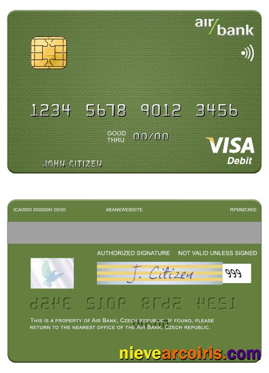 Czech Air Bank visa debit card